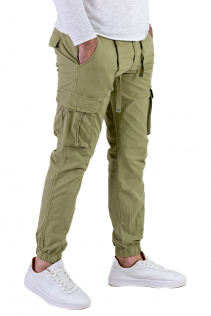 Pantaloni verde mar cu buzunare slim fit - confort [1]