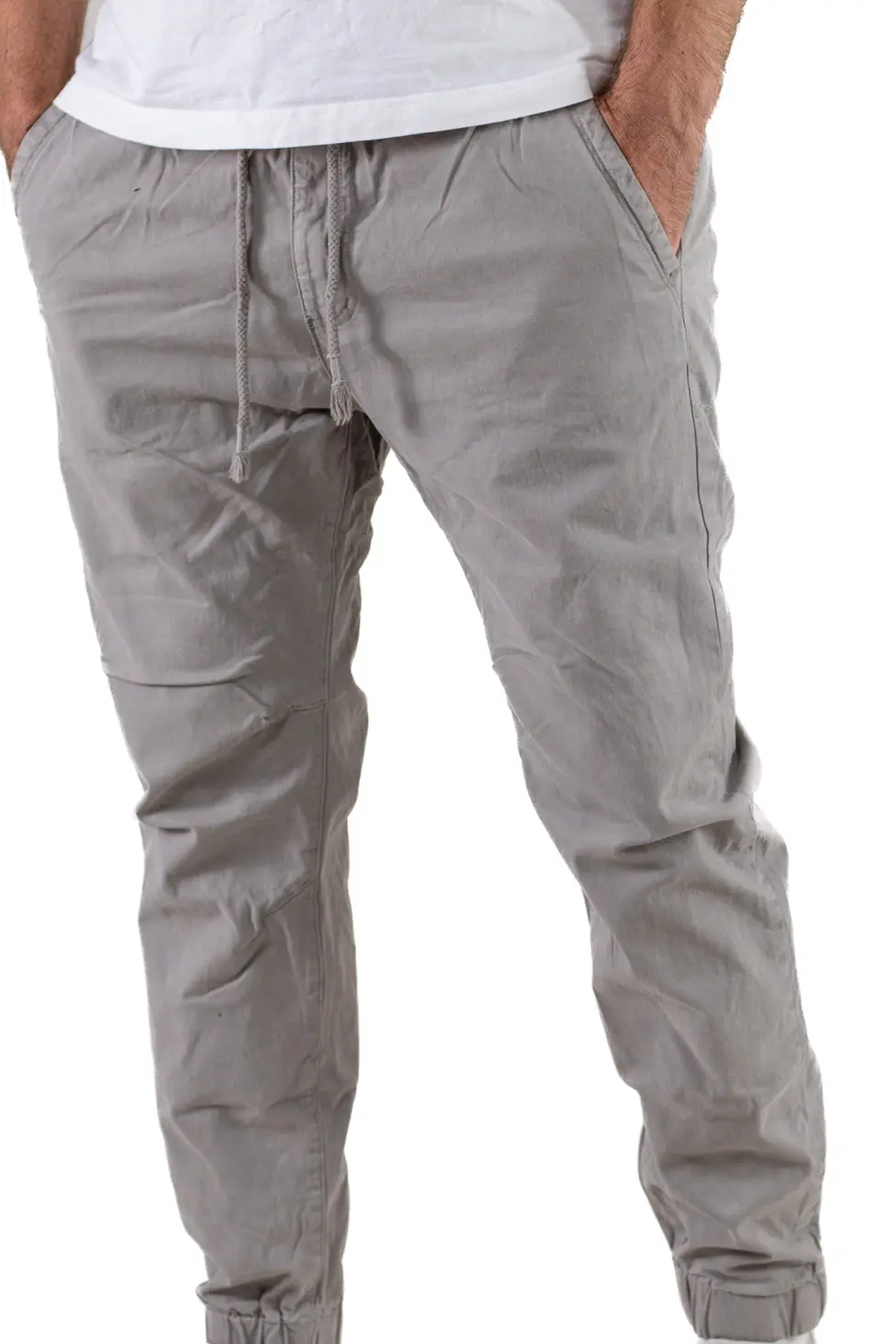 Pantaloni gri slim fit bărbați – bumbac cu elastan | MAXWEAR [5]