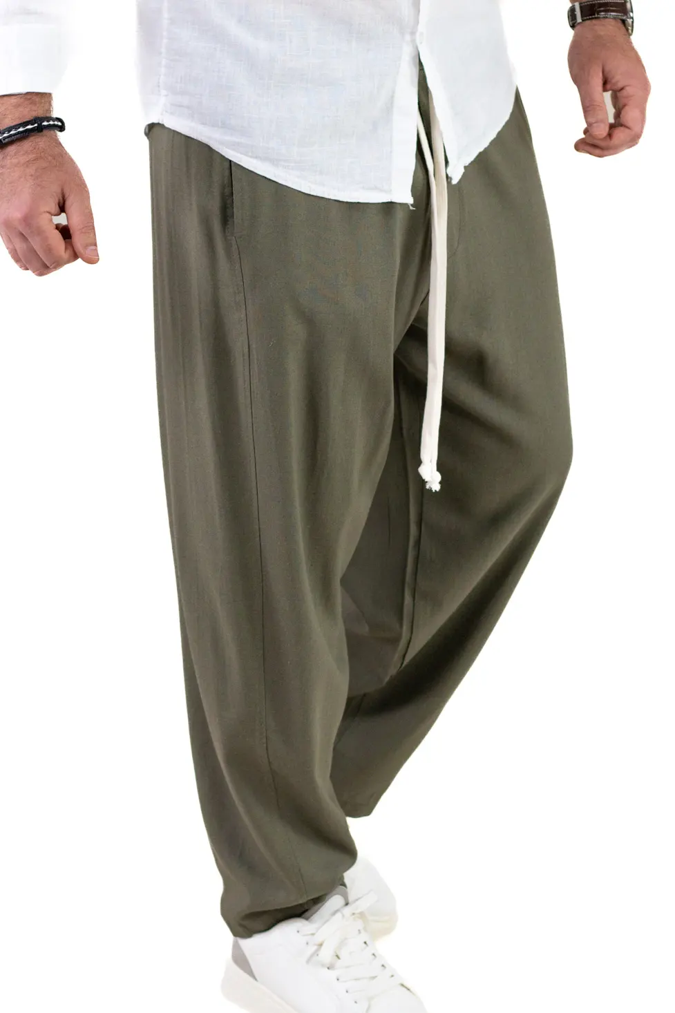 Pantaloni lejeri de vara din in și vâscoză pentru bărbați [7]