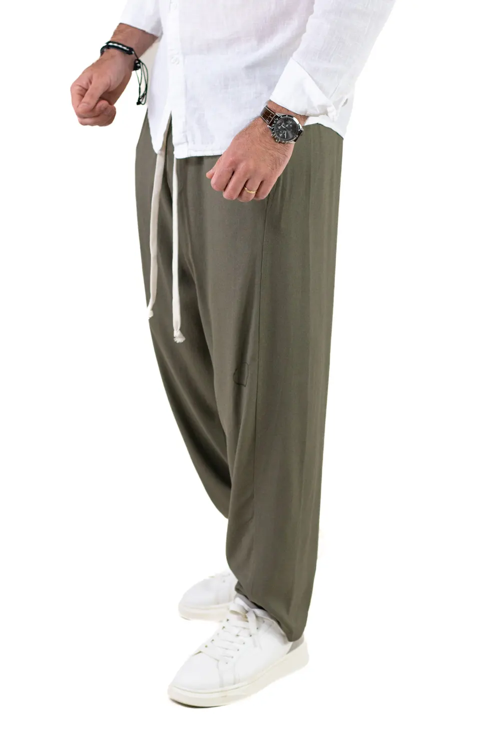 Pantaloni lejeri de vara din in și vâscoză pentru bărbați [1]