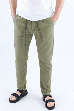 Pantaloni lungi kaki din in [4]