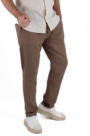 Pantaloni lungi maro din in [1]