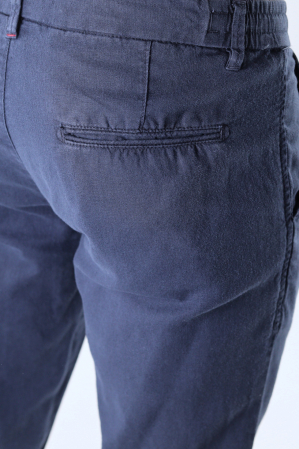 Pantaloni lungi din in bleumarin [8]