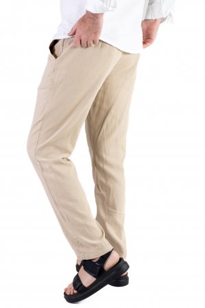 Pantaloni lungi din in regular fit bej [3]
