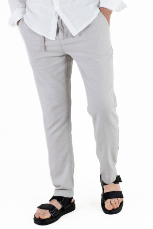 Pantaloni casual - Pantaloni lungi din in regular fit gri