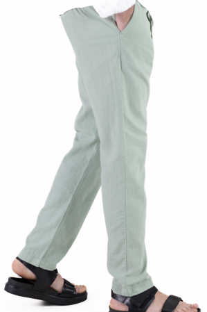 Pantaloni lungi din in regular fit verde menta [2]
