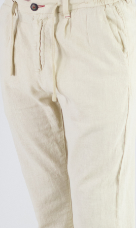 Pantaloni lungi din in regular fit crem [8]