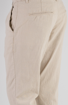 Pantaloni lungi din in regular fit bej clasici [3]