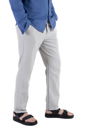 Pantaloni lungi din in regular fit gri clasici [7]