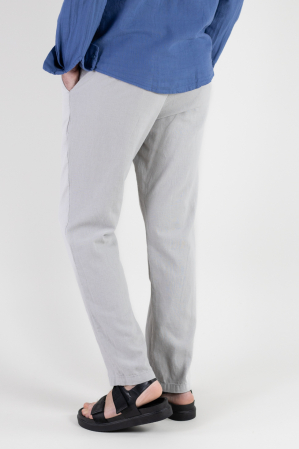 Pantaloni lungi din in regular fit gri clasici [4]