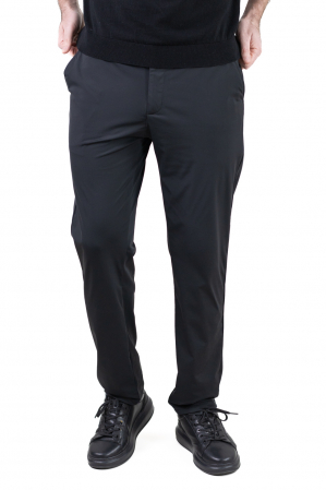 Pantaloni regular fit casual negri super elastici [1]