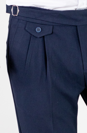 Pantaloni bleumarin eleganti cu pense [2]