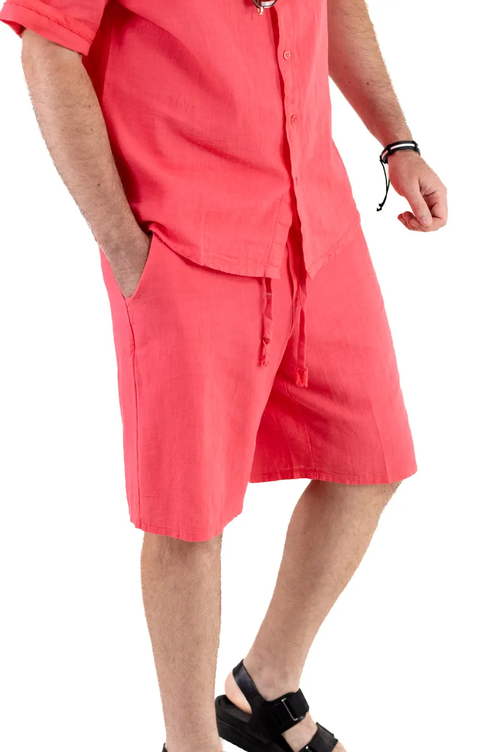 Barbati - Pantaloni scurți 100% in corai