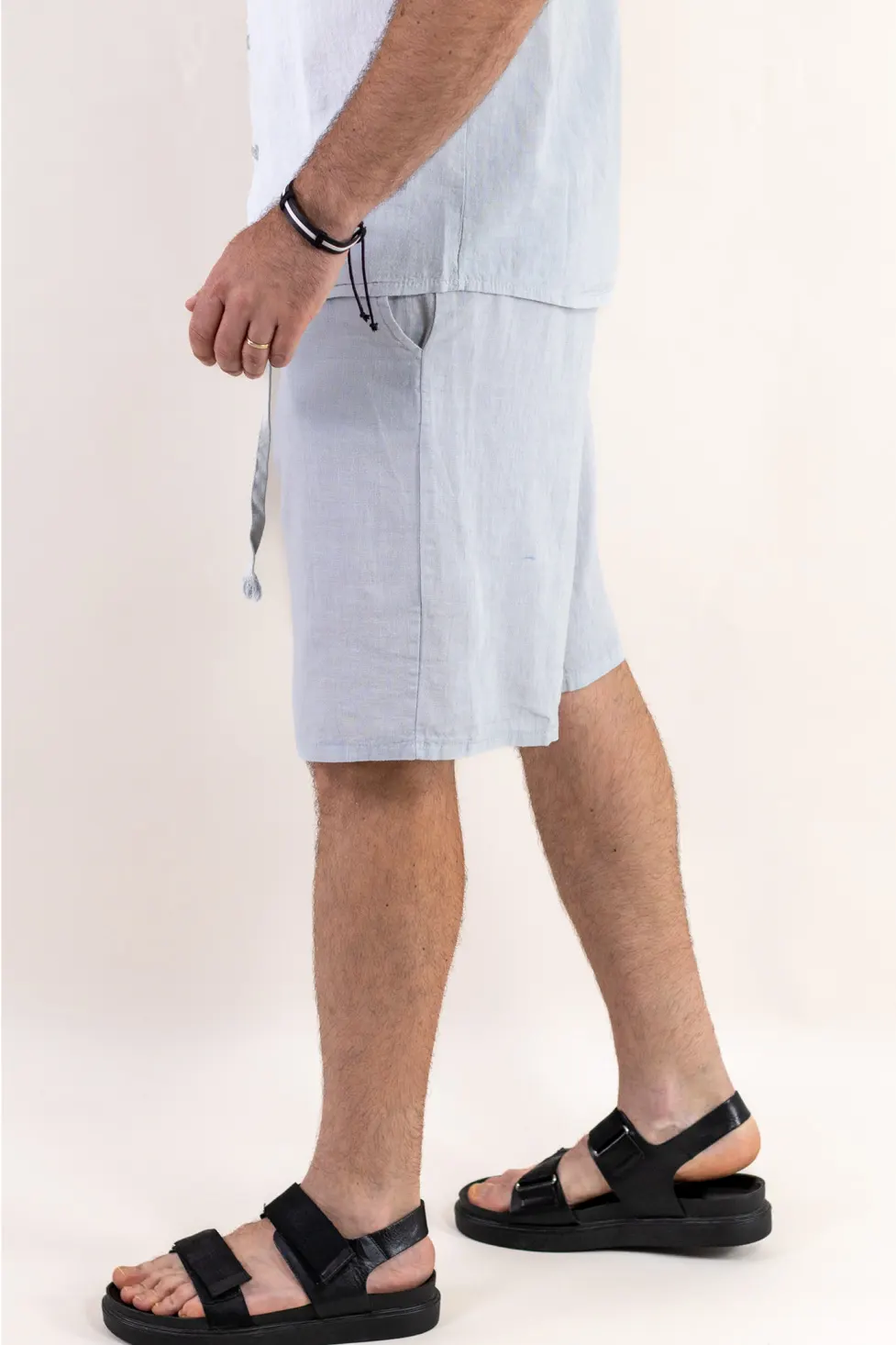 Pantaloni scurți 100% in gri [2]