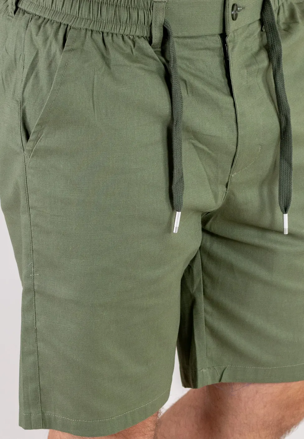 Pantaloni scurti verzi din bumbac [5]
