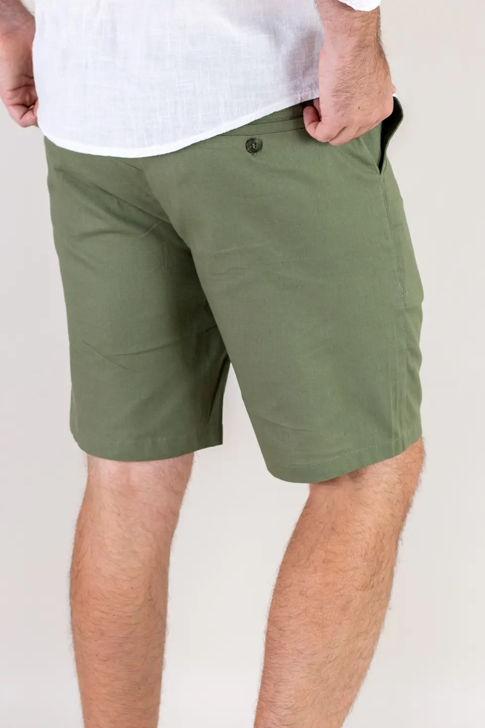Pantaloni scurti verzi din bumbac [3]