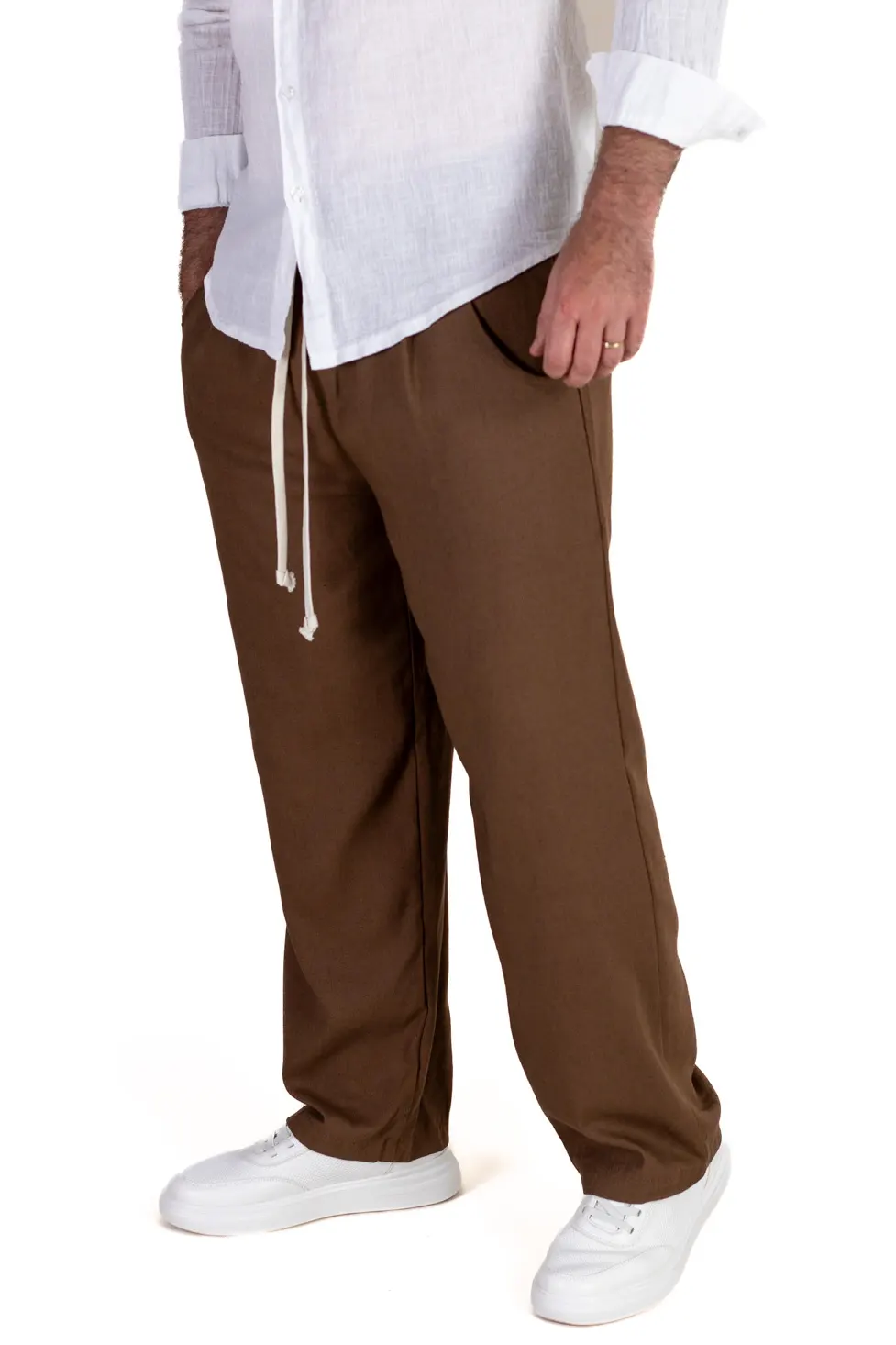 Pantaloni lejeri de vara din in și vâscoză pentru bărb [1]