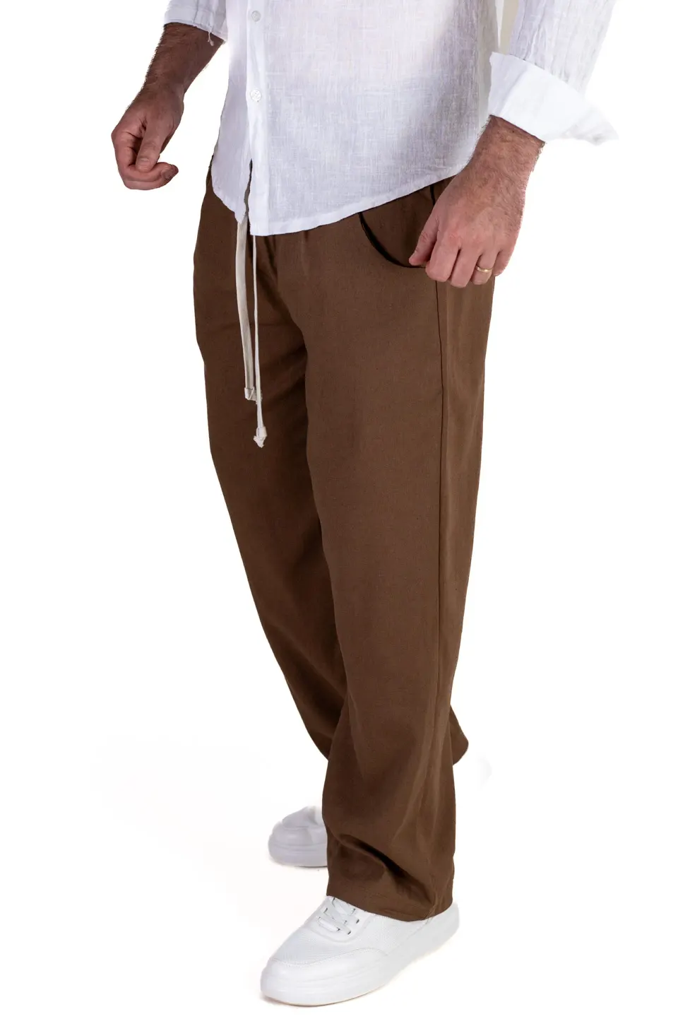Pantaloni lejeri de vara din in și vâscoză pentru bărb [4]