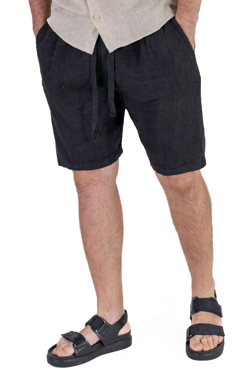 Bermude casual - Pantaloni scurti bărbați 100% in negri