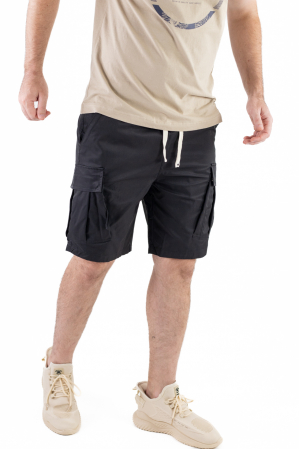 Bermude sport - Pantaloni scurti negri cargo