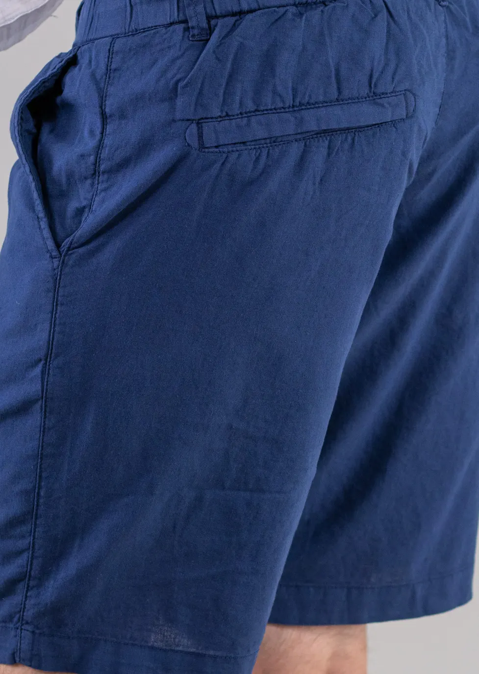 Pantaloni scurți din in și bumbac – bleumarin [1]
