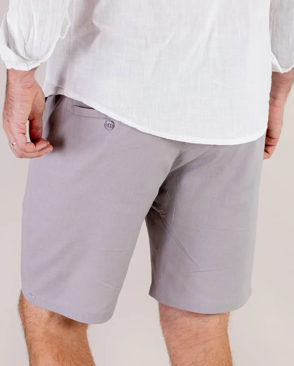 Pantaloni scurti gri din bumbac [6]