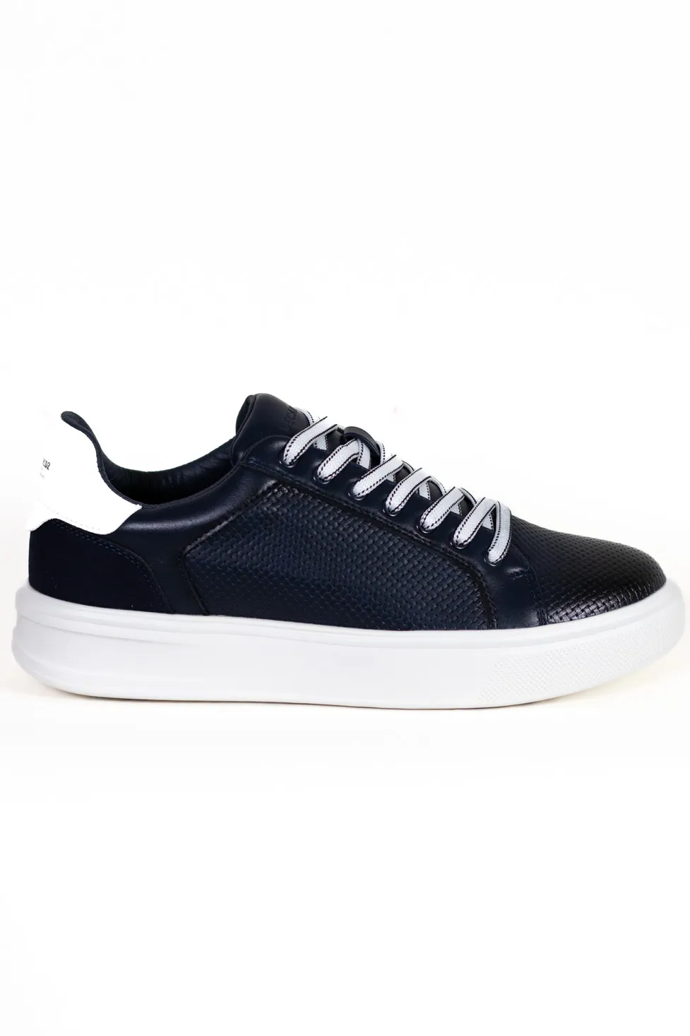 Pantofi casual bleumarin cu sireturi contrast [2]