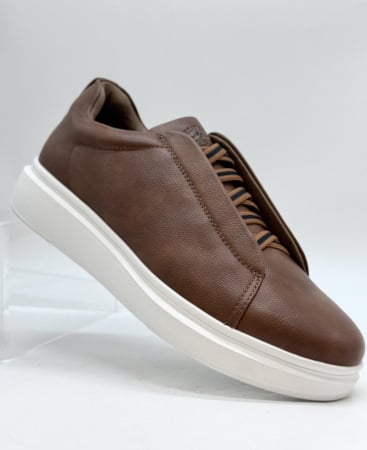 INCALTAMINTE - Pantofi casual maro cu design simplu