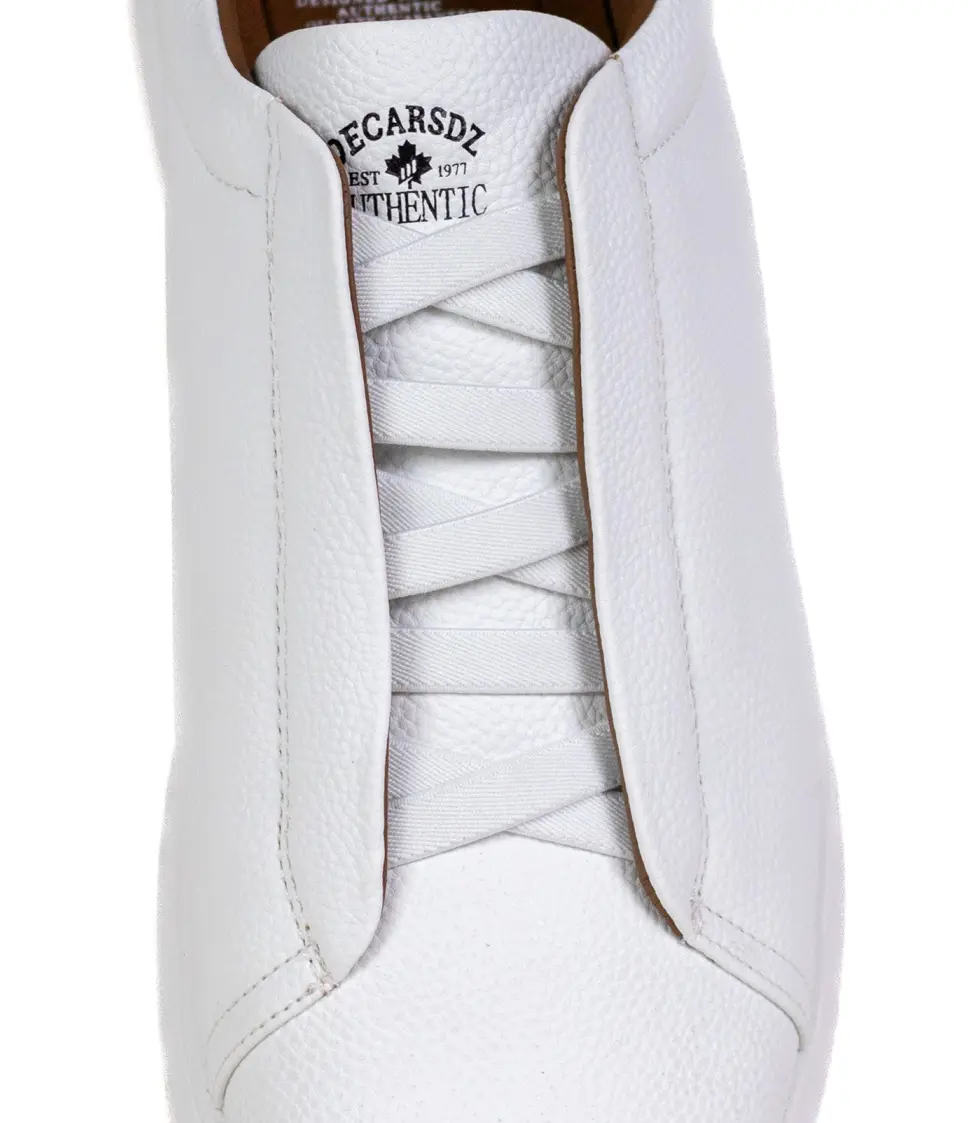 Pantofi casual albi cu design simplu [4]