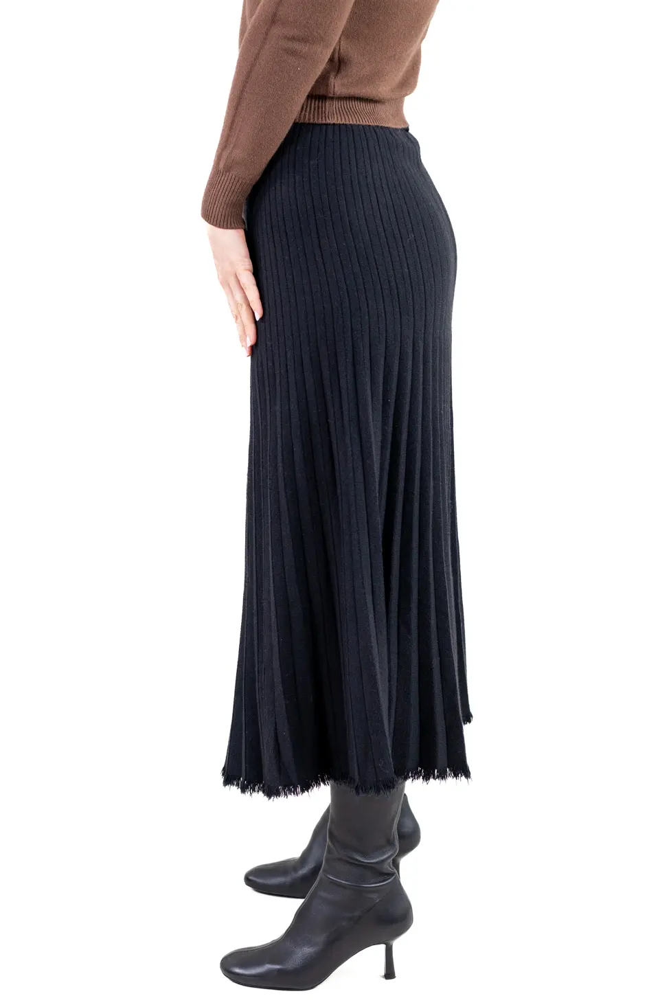 Femei - Fustă plisată din tricot fin – elegantă și confortabilă | Maxwear
