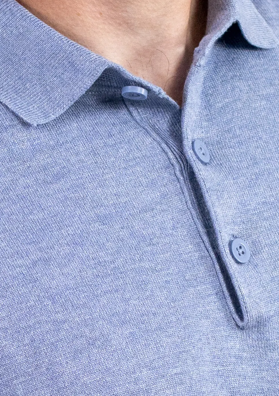 Pulover elegant tip polo pentru bărbați – albastru ciel [2]