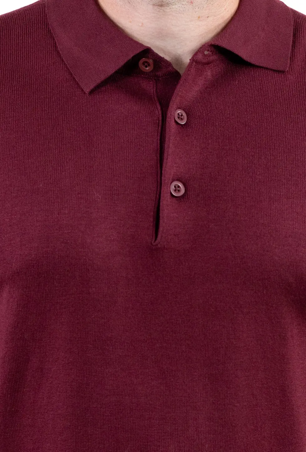 Pulover elegant tip polo pentru bărbați – bordo [1]