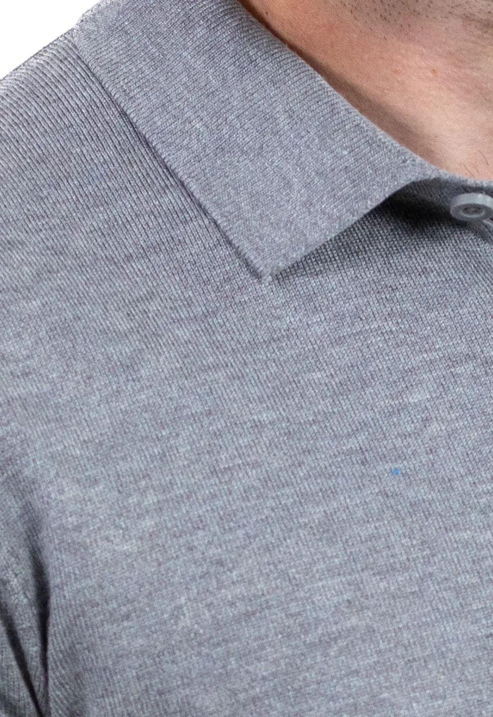 Pulover elegant tip polo pentru bărbați – gri [2]