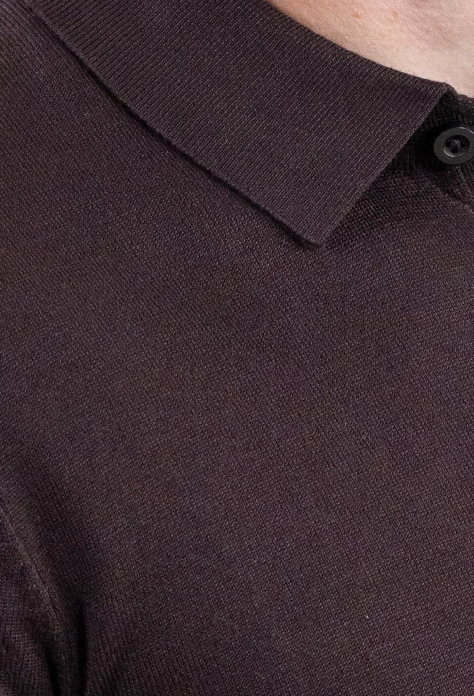Pulover elegant tip polo pentru bărbați – maro [2]