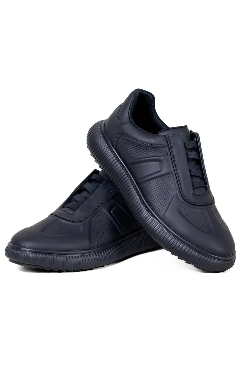 Pantofi casual bleumarin cu sireturi contrast [4]