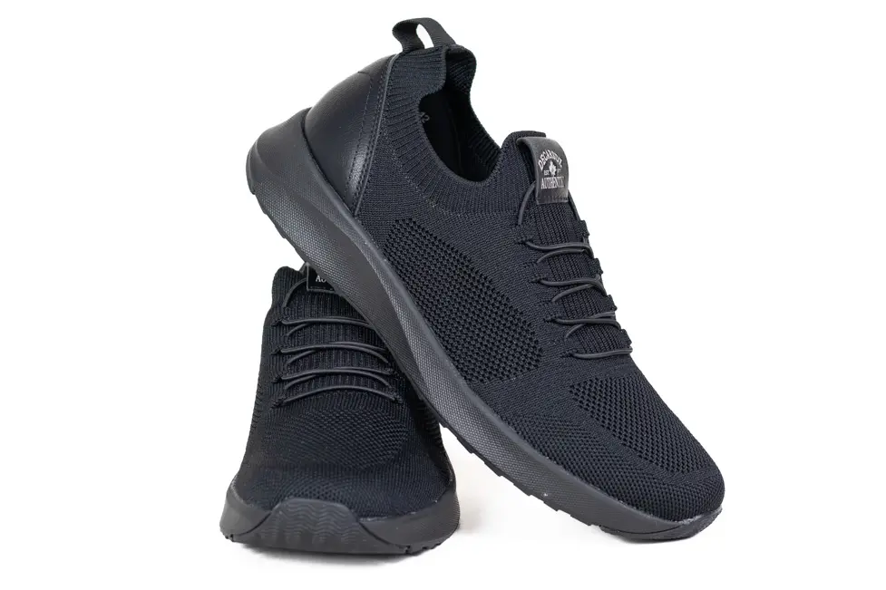 Pantofi Casual Bărbați Slip-On, Material Textil Respirabil, Talpă Ultra-Flexibilă, Negru/Alb [3]