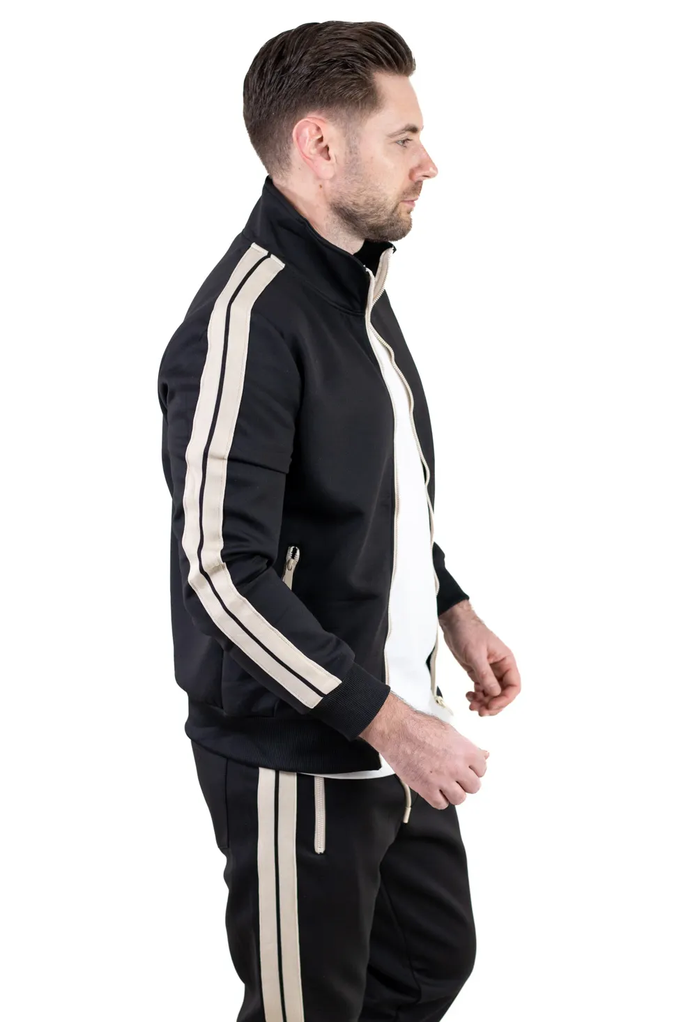 TRENINGURI - Trening barbati cu dungi fara gluga