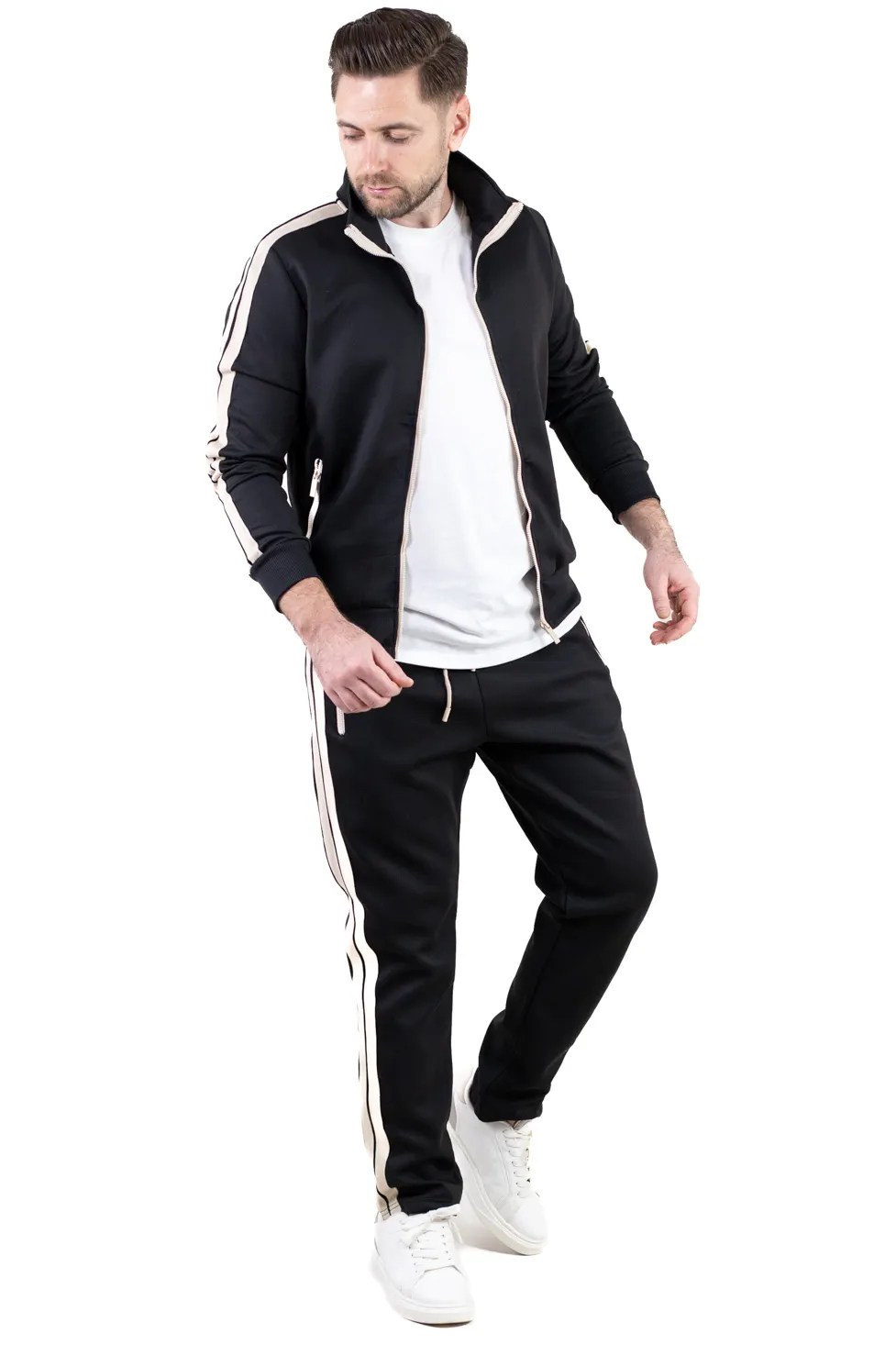 Trening barbati cu dungi fara gluga [7]