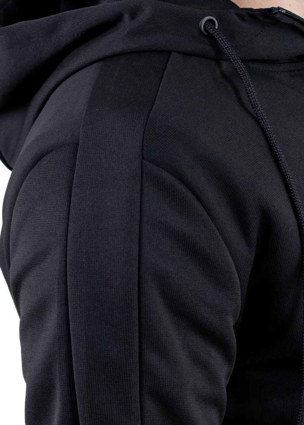 Trening barbati cu hanorac si pantaloni, material elastic, negru [6]