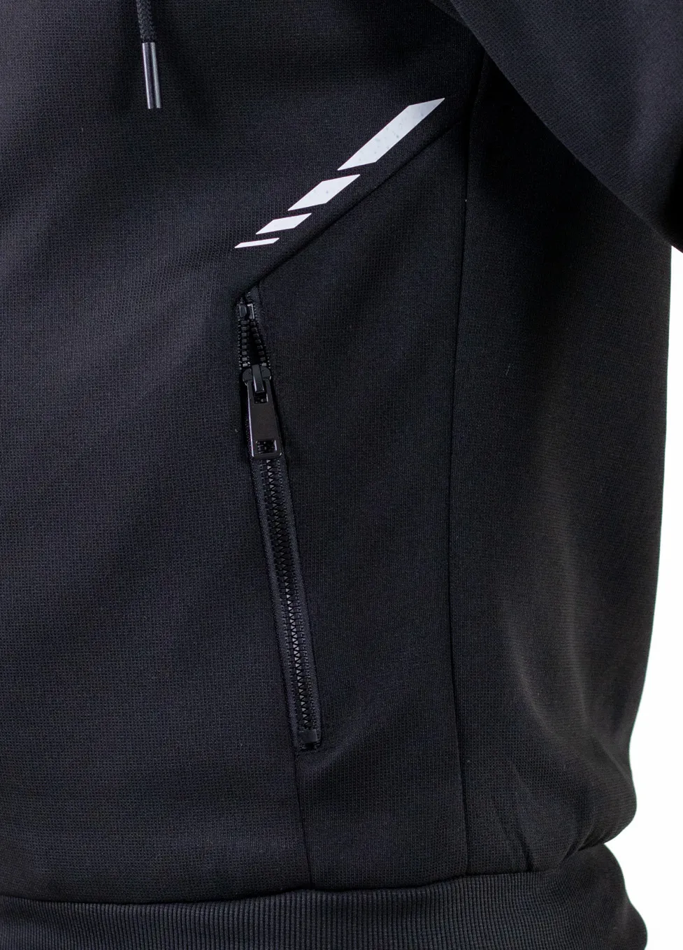 Trening negru confort cu fermoar si gluga [1]