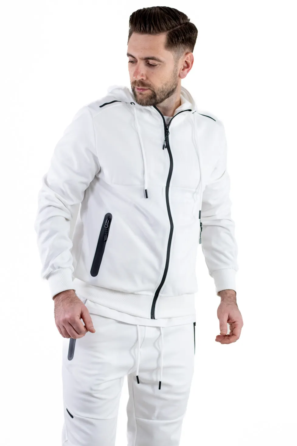 Trening alb confort cu detalii negre [3]