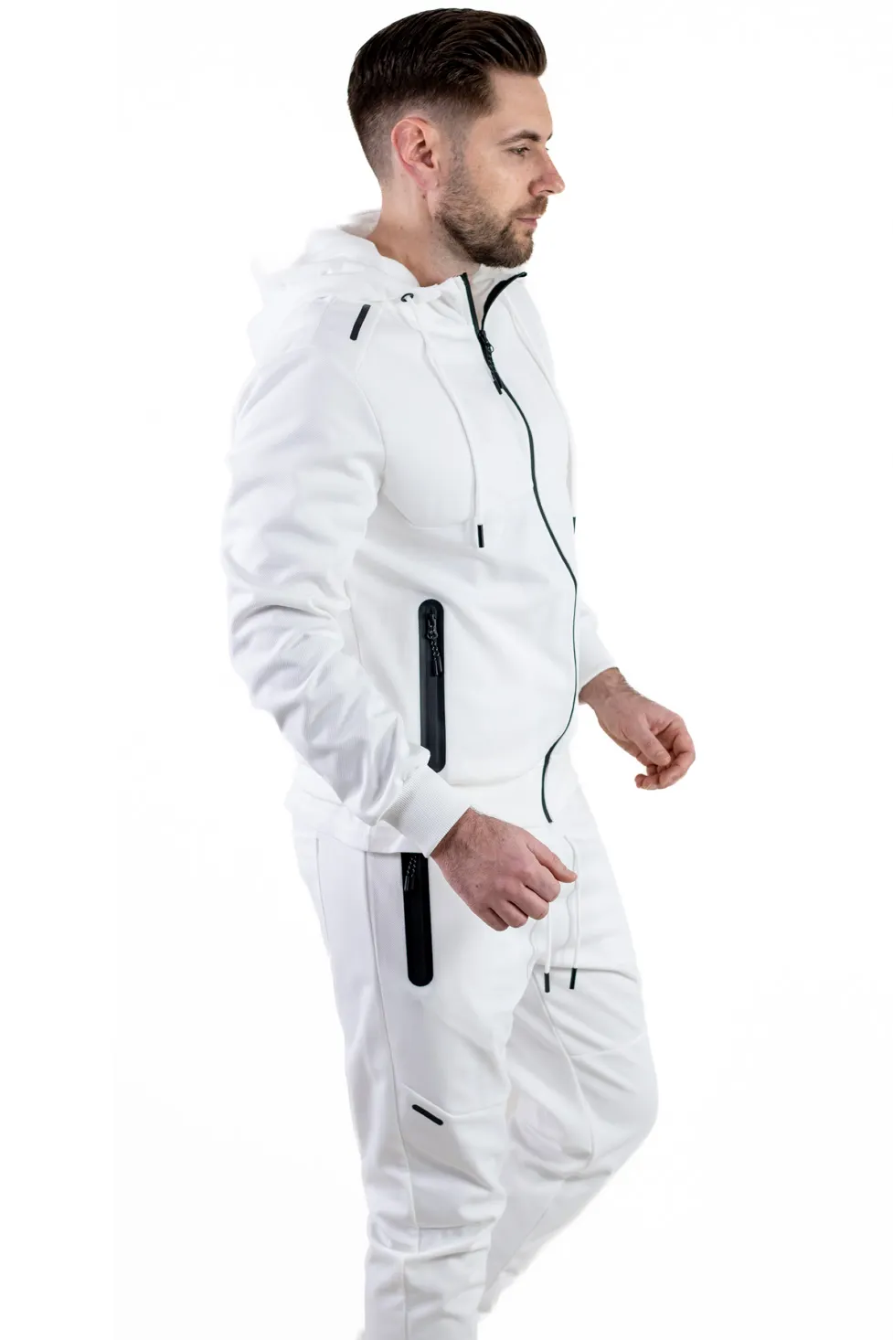 Trening alb confort cu detalii negre [5]