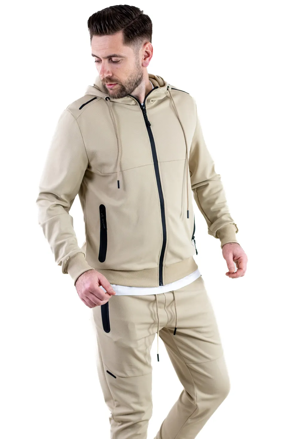 TRENINGURI - Trening crem confort cu detalii negre