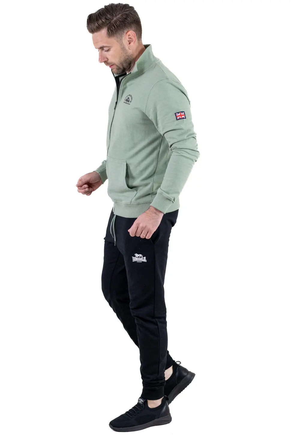 Trening barbati Lonsdale bumbac Verde/Negru [5]