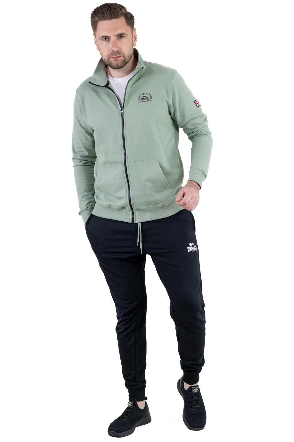 Trening barbati Lonsdale bumbac Verde/Negru [7]