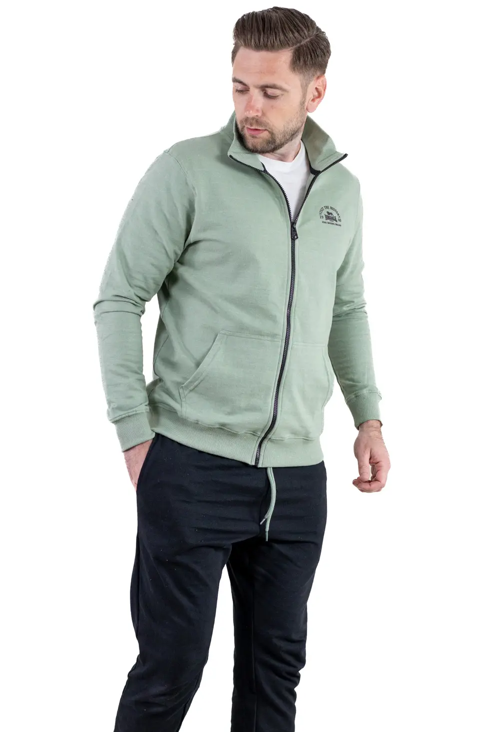 Trening barbati Lonsdale bumbac Verde/Negru [3]