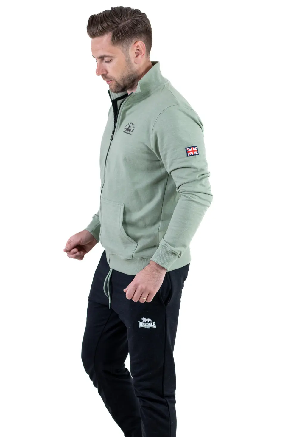 Trening barbati Lonsdale bumbac Verde/Negru [4]