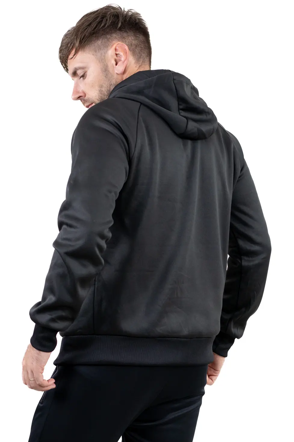 Trening bărbați slim fit din poliester negru [6]