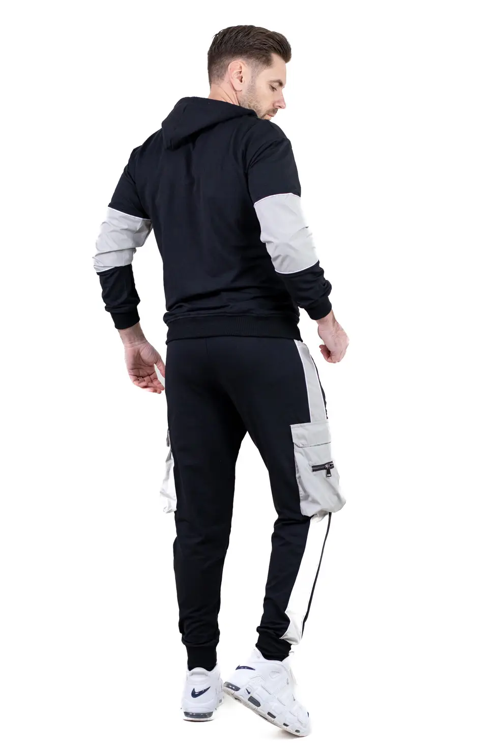 Trening urban cu multiple buzunare negru cu gri [4]