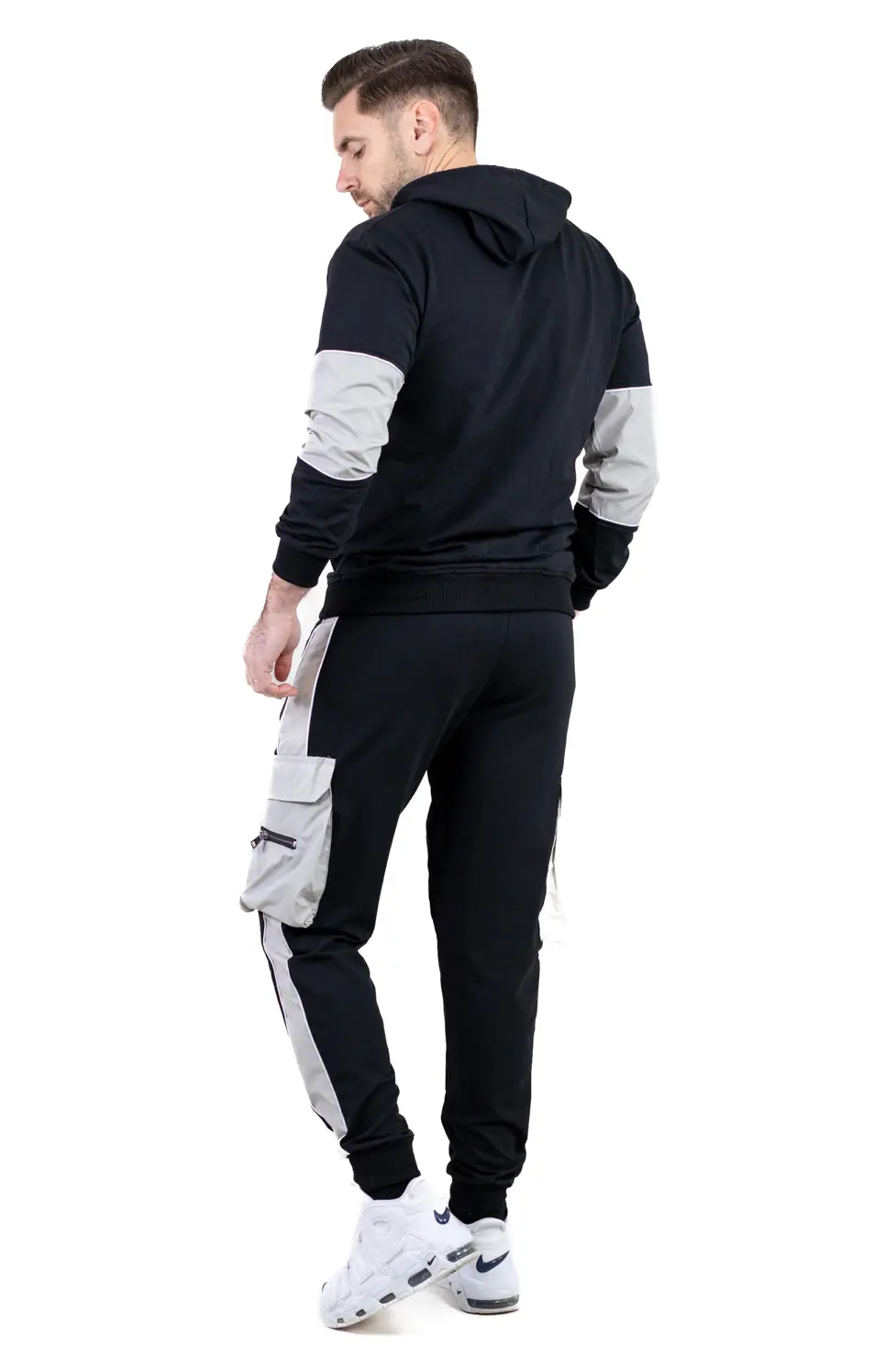 Trening urban cu multiple buzunare negru cu gri [5]